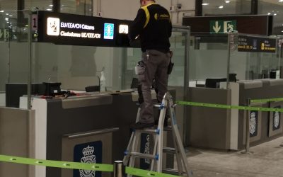 Señaletica digital led aeropuerto de Málaga